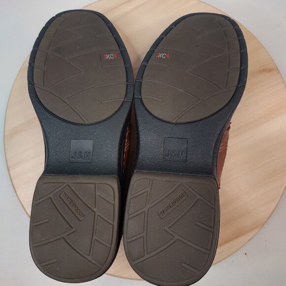 Johnston & Murphy Colvard Moc Toe Venetian Cognac Waterproof Loafer Men US 10M - Picture 12 of 14